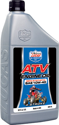 LUCAS SEMI-SYNTHETIC ATV ENGINE OIL 10W-40 QT PART# 10720