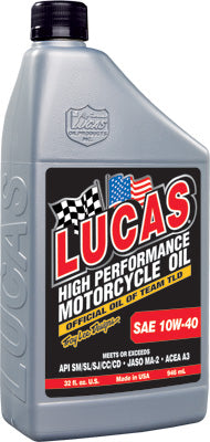 LUCAS HIGH PERFORMANCE OIL 10W-40 QT PART# 10767