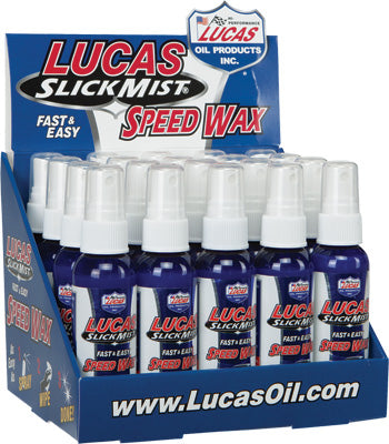 LUCAS SLICK MIST SPEED WAX 2OZ 20/PK W/COUNTER DISPLAY 10161