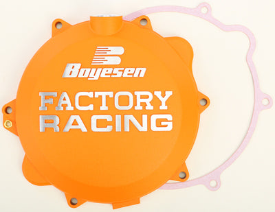 BOYESEN 2014-2016 HUSQVARNA TE 250 FACTORY RACING CLUTCH COVER (ORANGE) CC-42AO