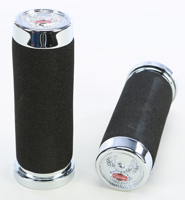 EMGO ROADHAWK FOAM GRIPS 1"X 5.2" CHROME PART# 42-90965