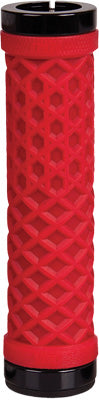 ODI LOCK-ON GRIPS W/ALLOY CLAMPS RED 130MM D3OVNBR-B