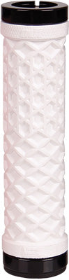 ODI LOCK-ON GRIPS W/ALLOY CLAMPS WHITE 130MM D3OVNW-B