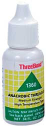 THREEBOND MEDIUM STRENGTH HI-TEMPERATURE THREAD LOCK 10ML PART# 1360AT003