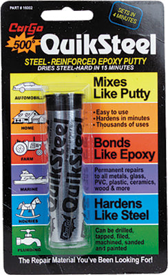 QUIK STEEL STEEL REINFORCED EPOXY PUTTY PART# 16002TRI
