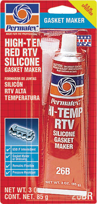 PERMATEX HIGH-TEMP RED RTV SILICONE 3OZ PART# 81160