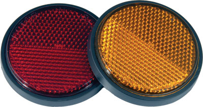 CHRIS PRODUCTS REFLECTOR - STUD MOUNT (RED) PART# RR1R