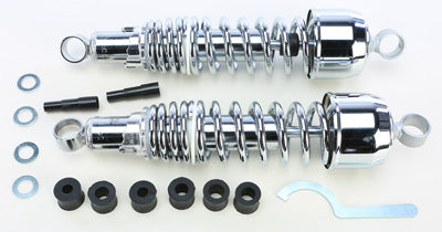 EMGO CLASSIC SHOCKS W/EYELET MOUNT CHROME 325 MM PART# 17-05574 NEW