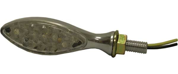 DMP LONG OVAL 8 LED MARKER LIGHTS CARBON W/SMOKE LENS PART# 900-0005 NEW