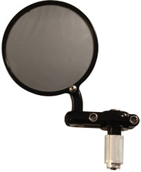 PSR GIORGIO BAR END MIRROR BLK PART# GIORGIO-BLK NEW