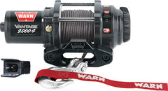 WARN VANTAGE 2000-S WINCH W/SYNTHETIC ROPE PART# 89021