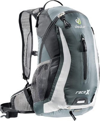 DEUTER RACE X BACKPACK GRANITE/WHITE 17"X9.4"X7.1" PART# 32123 41110