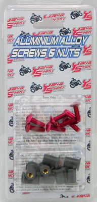 YANA SHIKI W/S BOLT KIT RED PART# YNSKWS1122 NEW