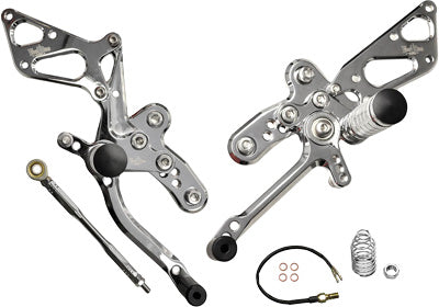 YANA SHIKI BILLET REAR SET CHROME PART# VRDC1313 NEW