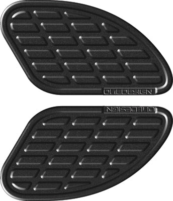 ONE EMBLEMS Soft Touch Leather L&R Black Tankpad PART NUMBER BUMPS13P