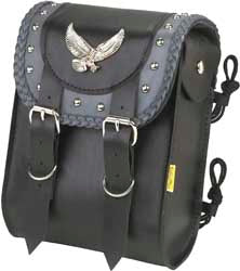 WILLIE MAX SISSY BAR BAG GRAY STUDDED WIL LIE & MAX PART# 58445-01