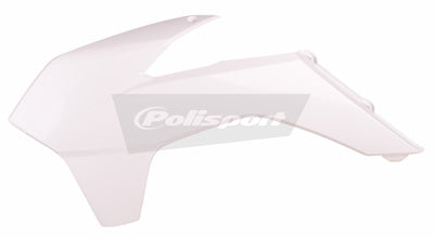 POLISPORT RADIATOR SHROUDS SXXC/F WHT PART# 8416800002 NEW