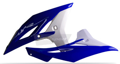 POLISPORT PR/RAD SHROUDS BLU/WHT YZ250F 10-11 PART# 8413700006 NEW