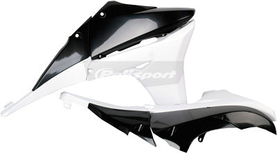 POLISPORT PR/RAD SHROUDS BLK/WHT YZ450F 10-12 PART# 8413800006 NEW