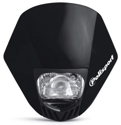 POLISPORT HALOGEN HEADLIGHTS HMX BLACK PART# 8662800002 NEW