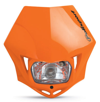 POLISPORT MMX HEADLIGHT ORANGE PART# 8663500005 NEW
