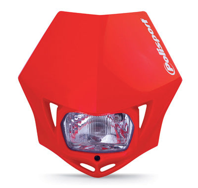 POLISPORT MMX HEADLIGHT RED PART# 8663500006 NEW