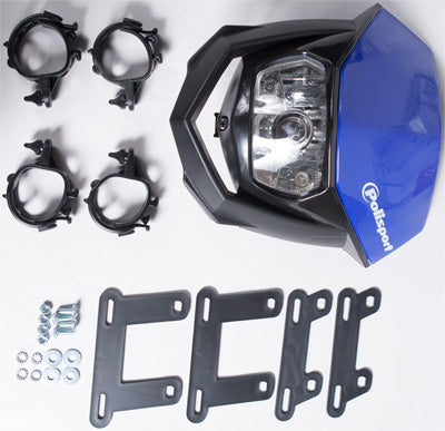 POLISPORT HEADLIGHT HALO BLU PART# 8657400005 NEW