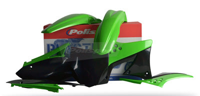 POLISPORT KIT KXF250 2009-12 GREEN/BLACK PART# 90206 NEW