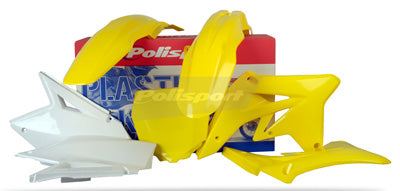 POLISPORT KIT RMZ250 2007-09 YELLOW/WHT PART# 90208 NEW
