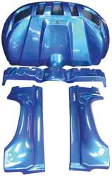 FULLBORE 4-PIECE BODY KIT (BLUE) PART# RHINO 4KIT BLU NEW