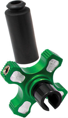 WORKS ELITE PERCH THUMBWHEEL ASSEMBLY W/HOT START (GREEN) PART# 16-855 NEW