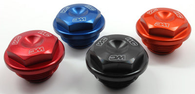 WORKS BILLET REAR BRAKE COVER BLUE 21-760