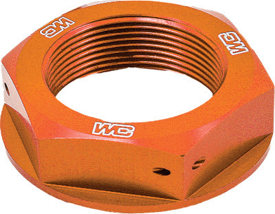 WORKS STEERING STEM NUT (ORANGE) PART# 24-380 NEW