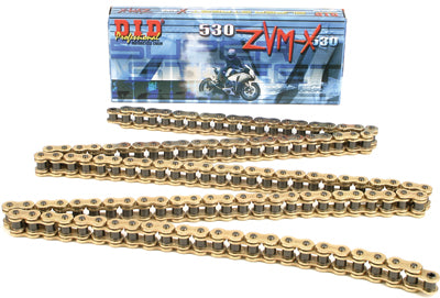 D.I.D Super Street 530Zvmx-120 X-Ring Chain Gold PART NUMBER 530VMX-120 GOLD