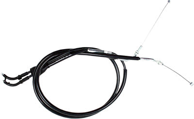 MOTION PRO BLACK VINYL THROTTLE PUSH-PULL CABLE SET 04-0131