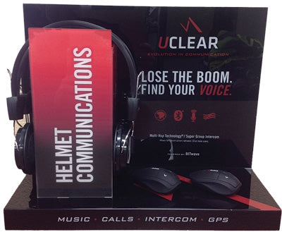 UCLEAR COUNTER DISPLAY W/ DEMO HEADSETS TBL18X12U