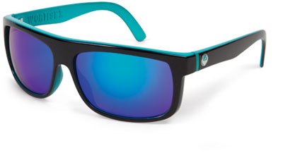 DRAGON WORMSER SUNGLASSES TEAL W/GREEN ION. LENS PART# 720-2072