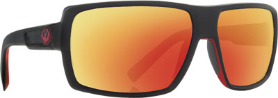 DRAGON DOUBLE DOS SUNGLASSES JET RED W/ION. LENS PART# 720-2194