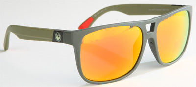 DRAGON ROADBLOCK SUNGLASSES MATTE MAGNET H20 W/RED LENS 2.94E+11