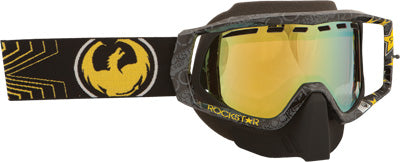 DRAGON VENDETTA GOGGLE ROCKSTAR BLACK W/GOLD ION LENS PART# 722-1379