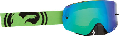 DRAGON NFXS GOGGLE GREEN-BLACK SPLIT W/GREEN ION LENS PART# 722-1734