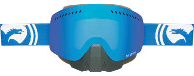 DRAGON NFXS SNOW GOGGLE BLUE/WHITE SPLIT W/BLUE STEEL LENS PART# 722-1905
