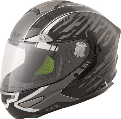 FLY STREET LUXX SHOCK HELMET BLACK/SILVER SMALL F73-8310S TC-12
