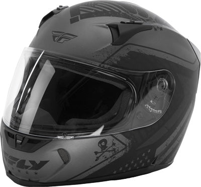 FLY STREET FLY REVOLT PATRIOT HELMET MATTE GREY/BLACK LARGE 73-8360L