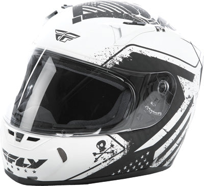 FLY STREET FLY REVOLT PATRIOT HELMET MATTE WHITE/BLACK MEDIUM 73-8361M