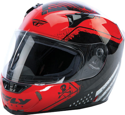 FLY STREET FLY REVOLT PATRIOT HELMET RED/BLACK SMALL 73-8362S