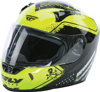 FLY STREET FLY REVOLT PATRIOT HELMET HI-VIS/BLACK XLARGE 73-8364X