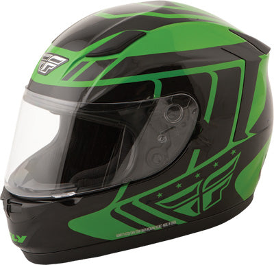 FLY STREET CONQUEST RETRO HELMET GREEN/BLACK LARGE 73-8415L