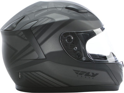 FLY STREET CONQUEST MOSAIC HELMET MATTE BLACK/GREY XLARGE 73-8420X