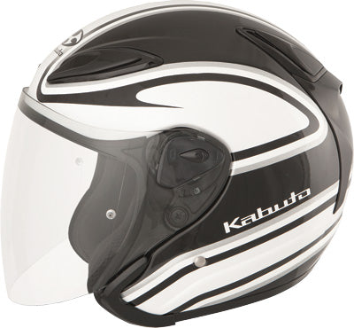 KABUTO AVAND II STAID HELMET GLOSS WHITE/BLACK MEDIUM PART# 7876201